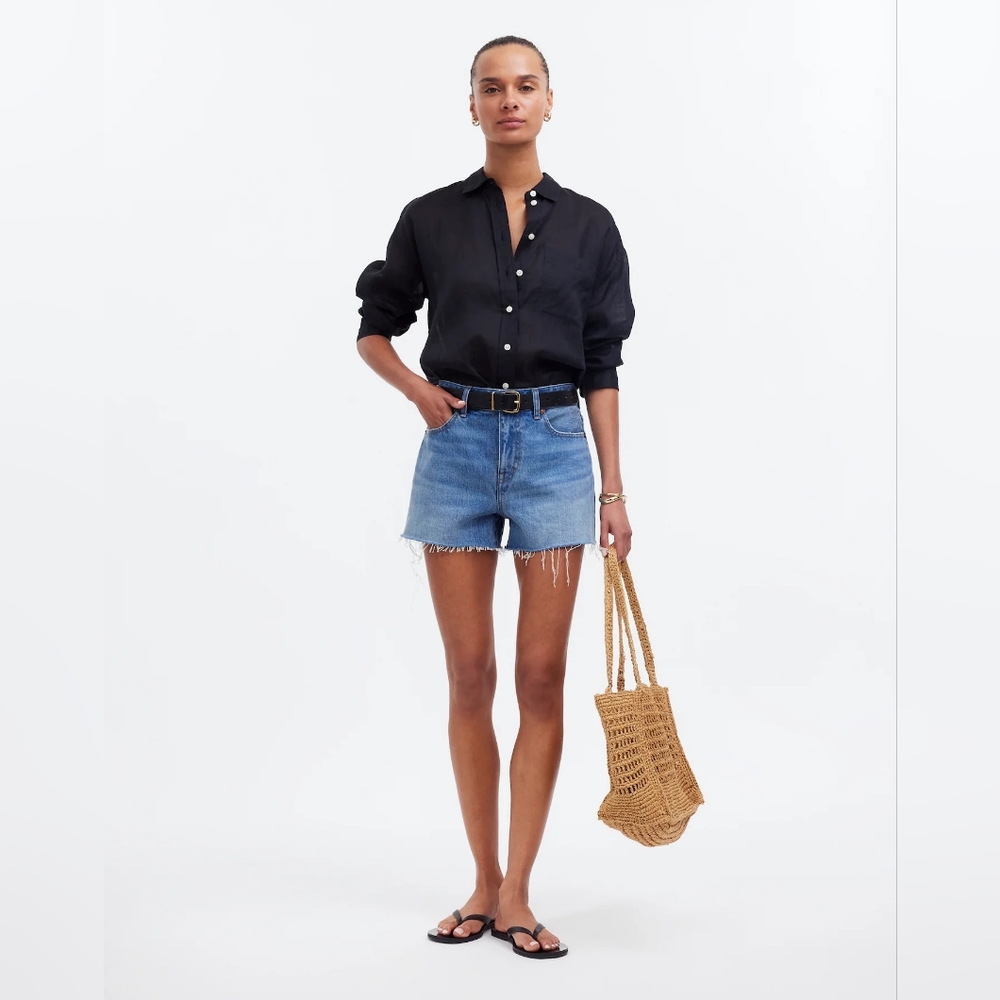 NWT Madewell Relaxed Denim Shorts in Kelton Wash: Raw-Hem Edition